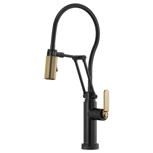 BRIZO LITZE 64144LF SmartTouch Articulating Kitchen Faucet With Finished Hose