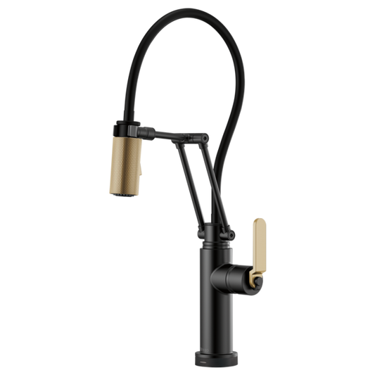BRIZO LITZE 64244LF SmartTouch Articulating Kitchen Faucet with Industrial Handle