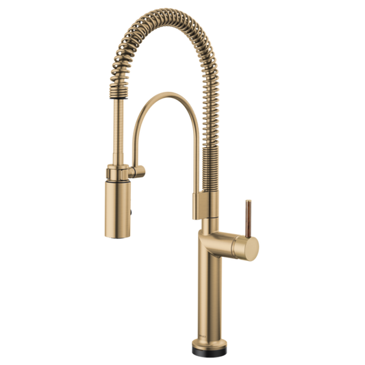 BRIZO 64375LF SmartTouch Semi-Professional Kitchen Faucet - Wood Lever Handle