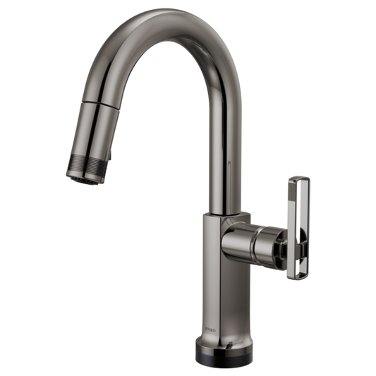 BRIZO 64906LF SmartTouch Pull-Down Prep Faucet with Arc Spout - Knob Handle