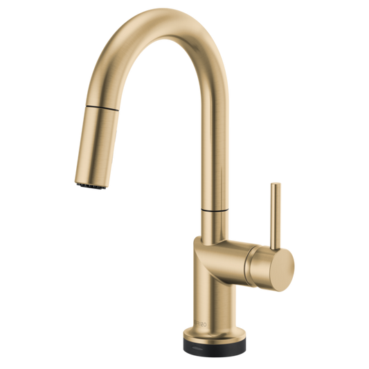 BRIZO 64975LF SmartTouch Pull-Down Prep Kitchen Faucet with Arc Spout - Metal Lever Handle
