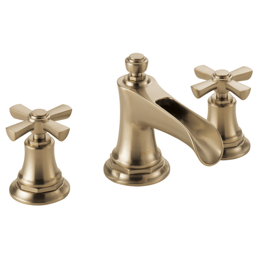 BRIZO ROOK 65361LF Widespread Lavatory Faucet with Channel Spout - Cross Handles 1.5 GPM