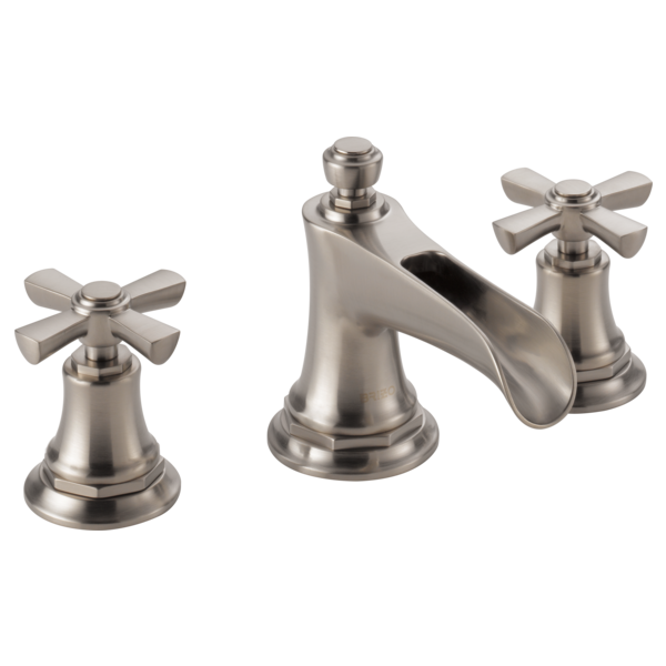 BRIZO ROOK 65361LF Widespread Lavatory Faucet with Channel Spout - Cross Handles 1.5 GPM
