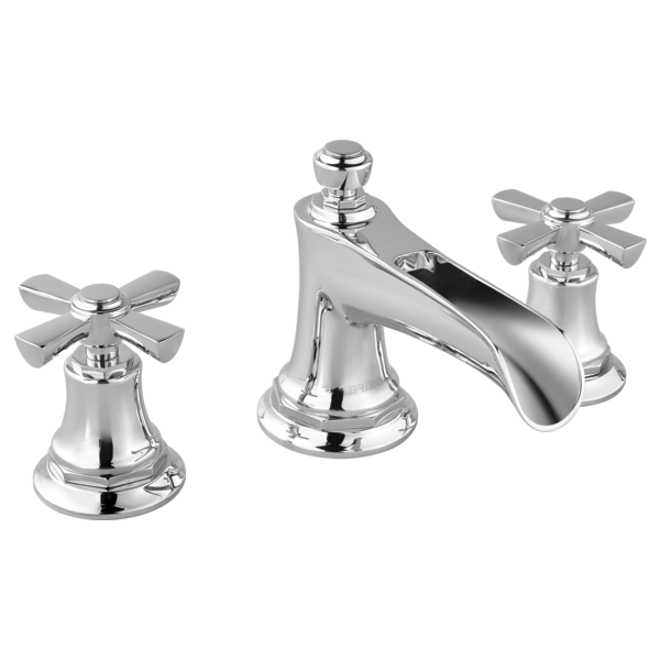 BRIZO ROOK 65361LF Widespread Lavatory Faucet with Channel Spout - Cross Handles 1.5 GPM