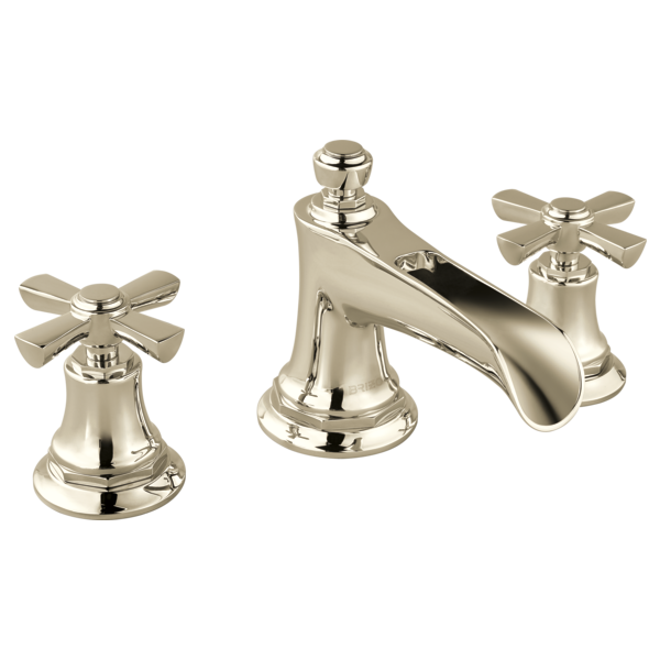 BRIZO ROOK 65361LF Widespread Lavatory Faucet with Channel Spout - Cross Handles 1.5 GPM