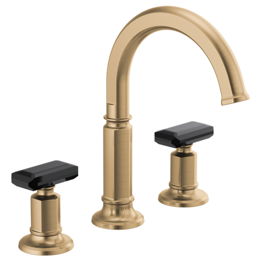 BRIZO INVARI 65376LF Widespread Lavatory Faucet with Arc Spout - Knob Handles 1.2 GPM