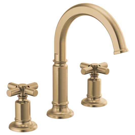 BRIZO INVARI 65376LF Widespread Lavatory Faucet with Arc Spout - Cross Handles 1.5 GPM