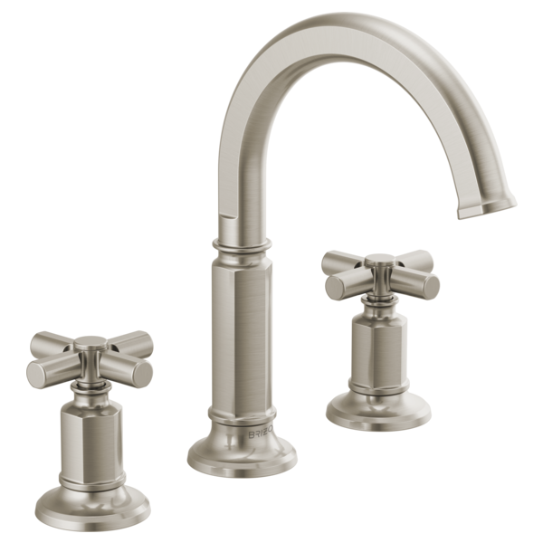 BRIZO INVARI 65376LF Widespread Lavatory Faucet with Arc Spout - Cross Handles 1.5 GPM