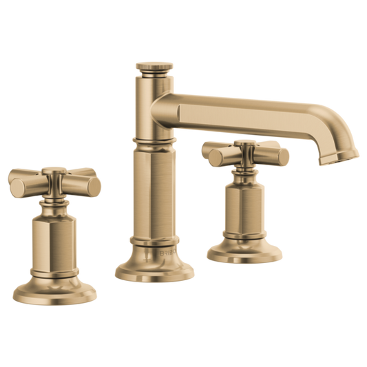 BRIZO INVARI 65377LF Widespread Lavatory Faucet with Column Spout - Cross Handles 1.2 GPM