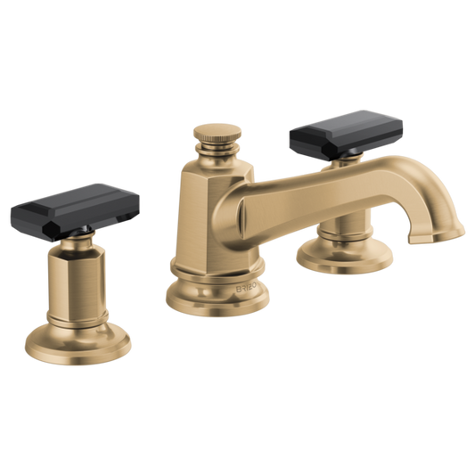 BRIZO INVARI 65378LF Widespread Lavatory Faucet with Angled Spout - Knob Handles 1.2 GPM