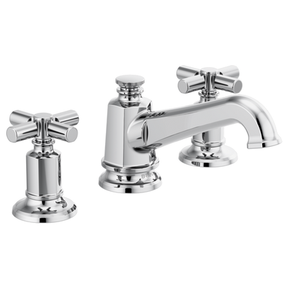 BRIZO INVARI 65378LF Widespread Lavatory Faucet with Angled Spout - Cross Handles 1.2 GPM