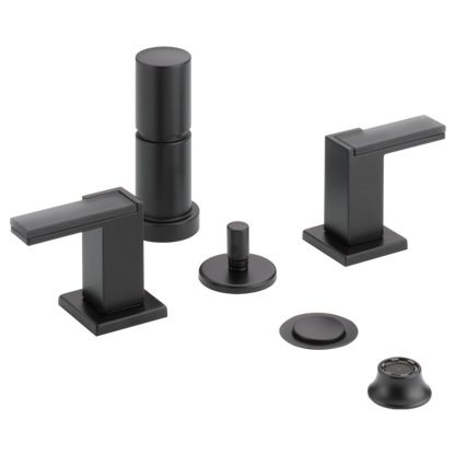 BRIZO 68480 Bidet Faucet - Gray Glass Lever Handles