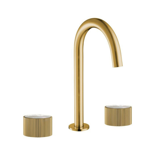 MAIER 82075J Bespoke Wide Spread Lav Curved Handle and Mother of Pearl White Inlay