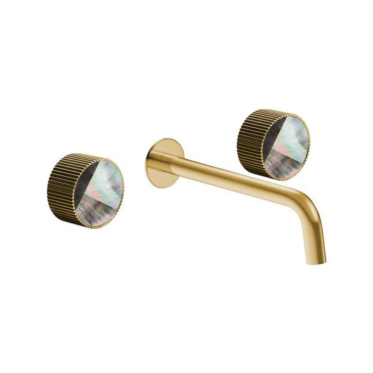 MAIER 82307 Bespoke Wallmount Lav Curved Handle and Mother of Pearl Grey Inlay