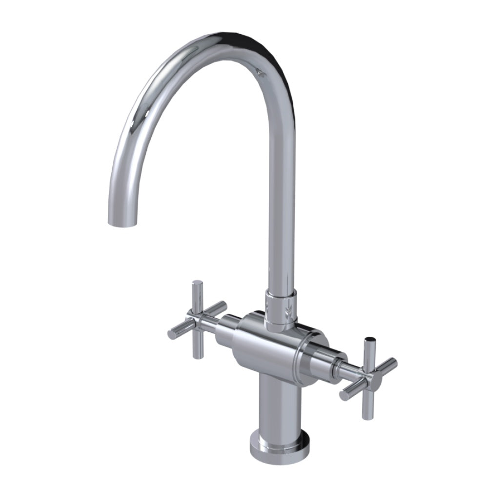 RUBINET 8DGLC Two Handle Single Hole Kitchen Set With Lasalle Spout