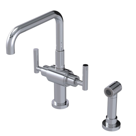 RUBINET 8DGNSL Two Handle Single Hole Kitchen Set With Hand Spray