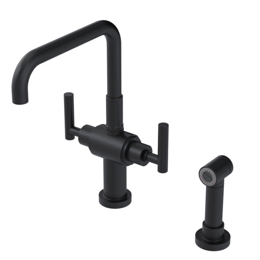 RUBINET 8DGNSL Two Handle Single Hole Kitchen Set With Hand Spray