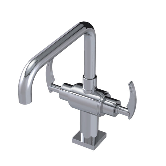 RUBINET 8DLGL Two Handle Single Hole Kitchen Set With Genesis Spout
