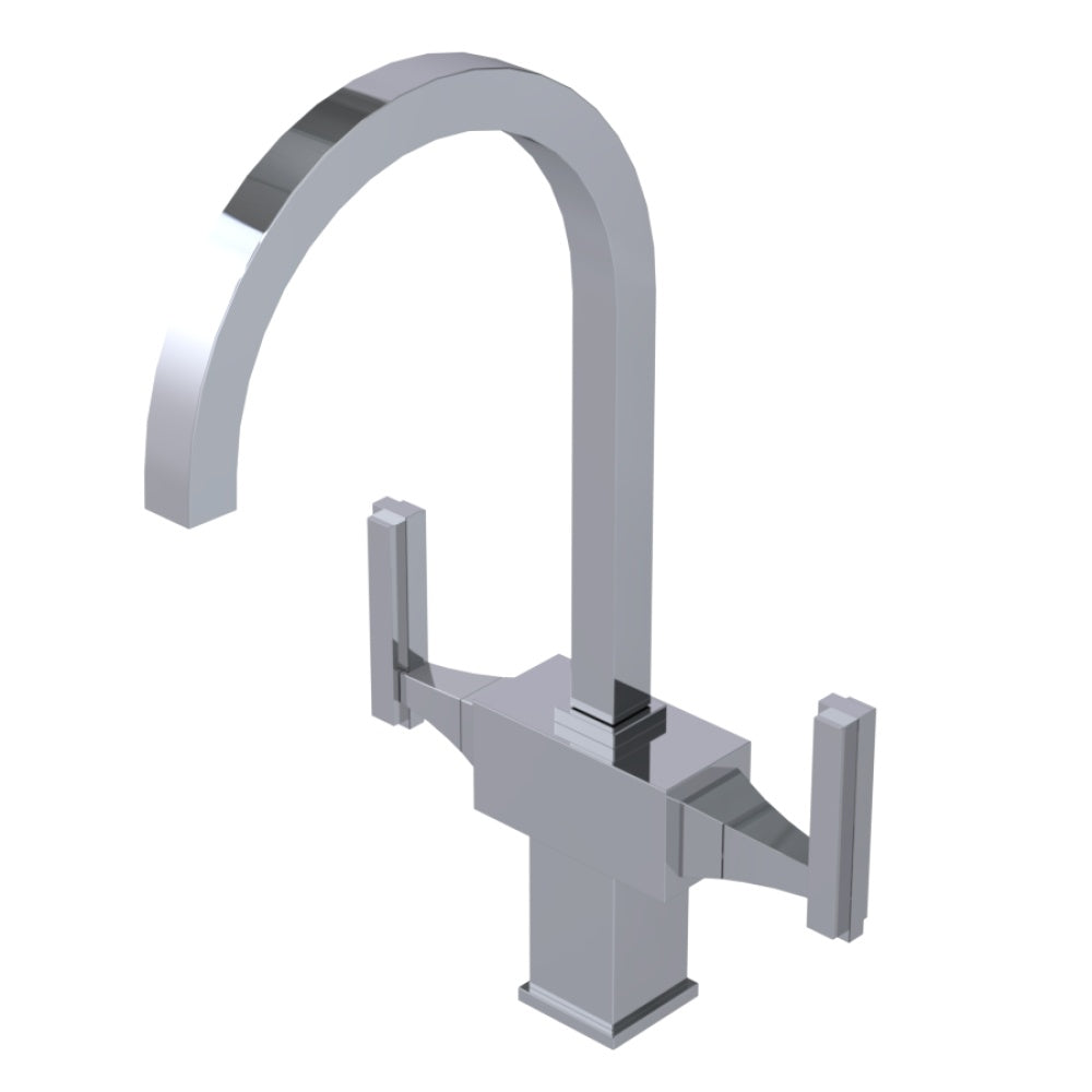 RUBINET 8DMQL Two Handle Single Hole Kitchen Set