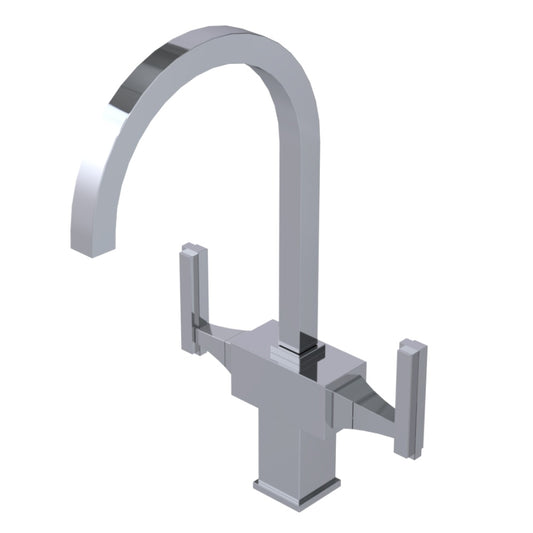 RUBINET 8DMQL Two Handle Single Hole Kitchen Set