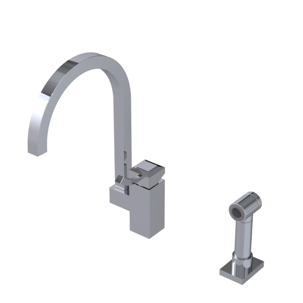 RUBINET 8MICSL Single Control Kitchen Set With Hand Spray