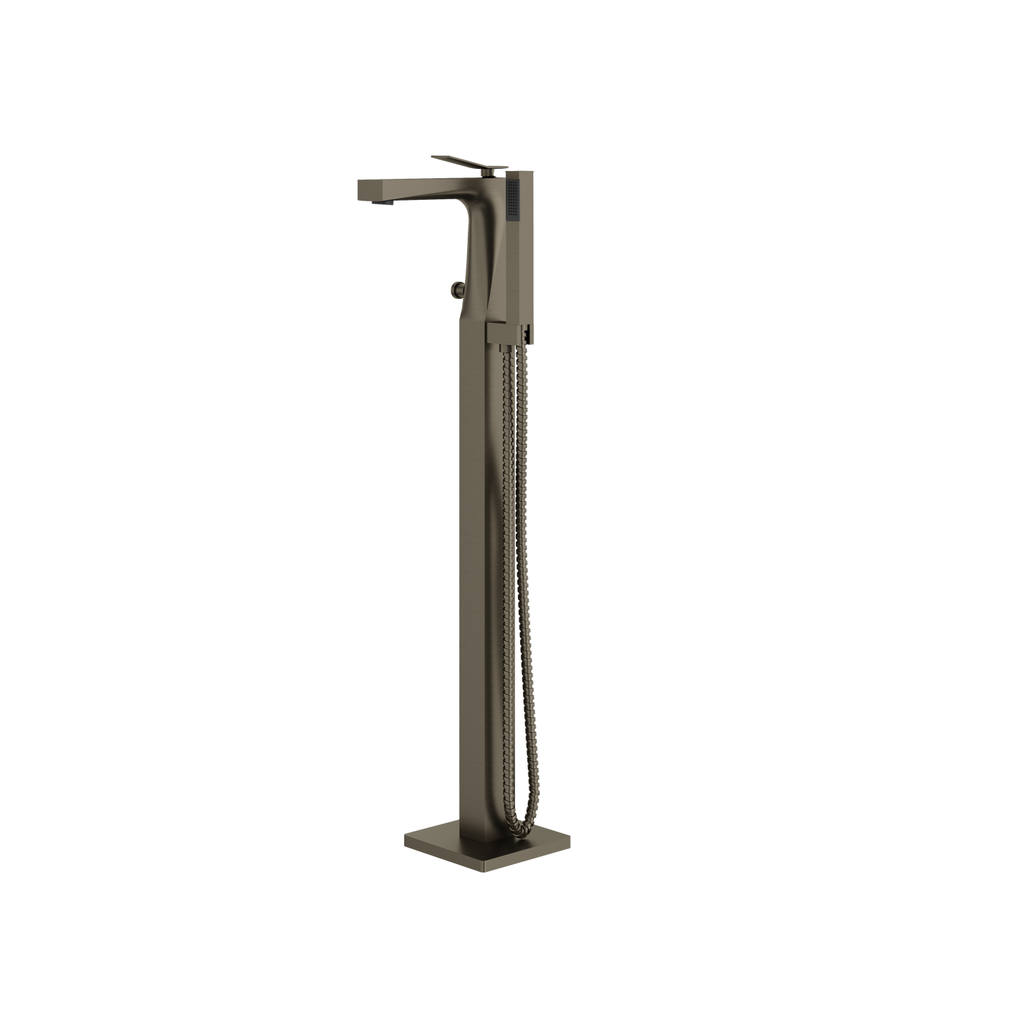 FLOORMOUNT TUB FILLER WITH HANDSHOWER