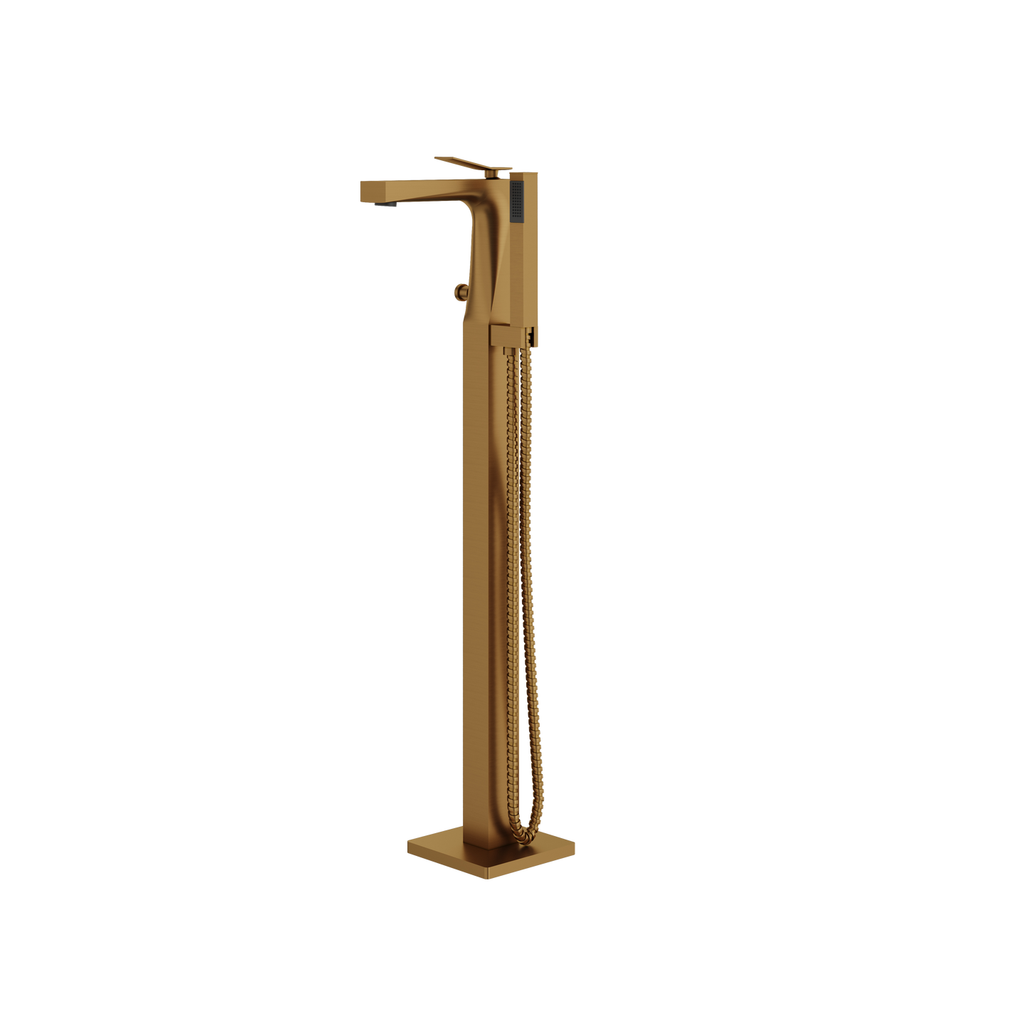 FLOORMOUNT TUB FILLER WITH HANDSHOWER