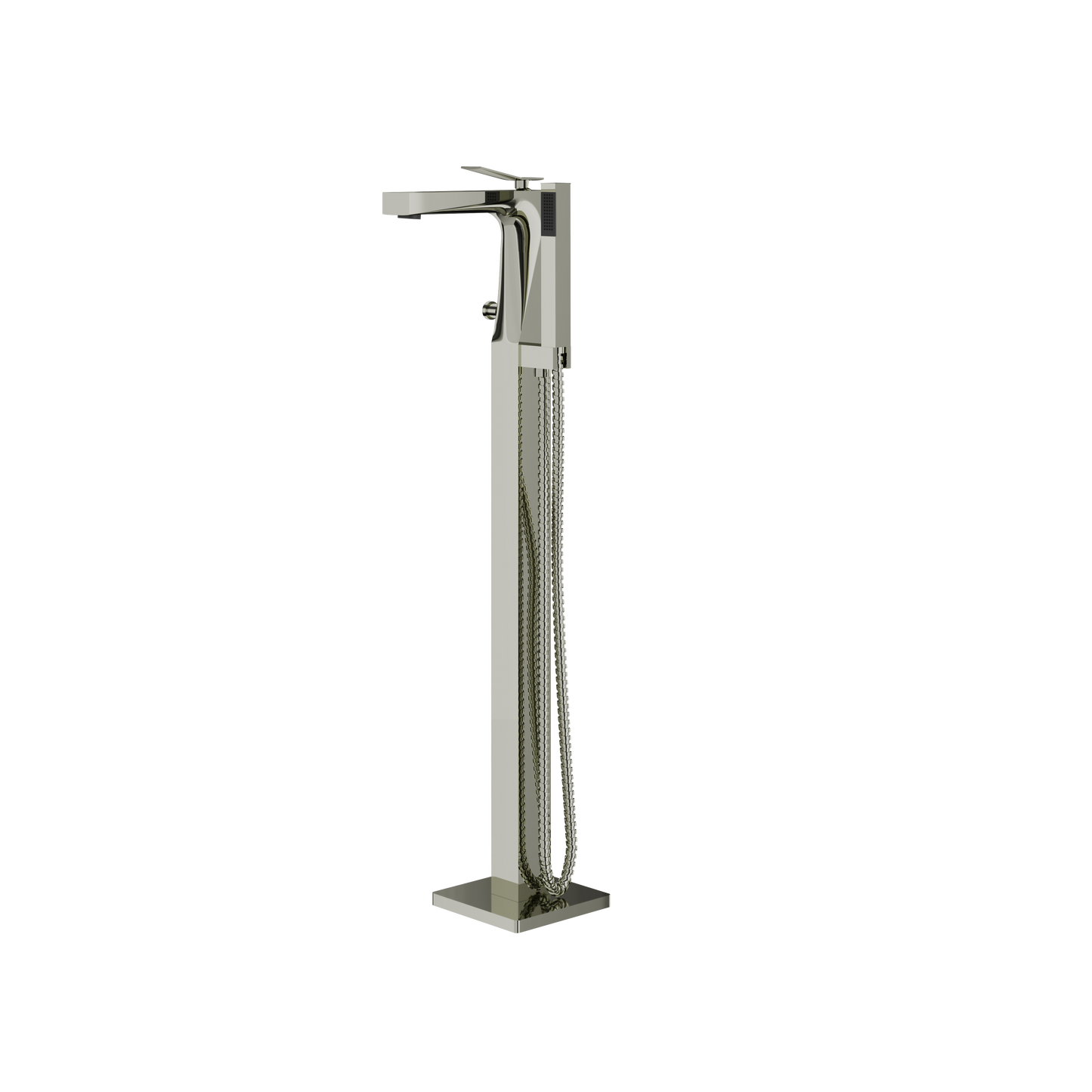 FLOORMOUNT TUB FILLER WITH HANDSHOWER