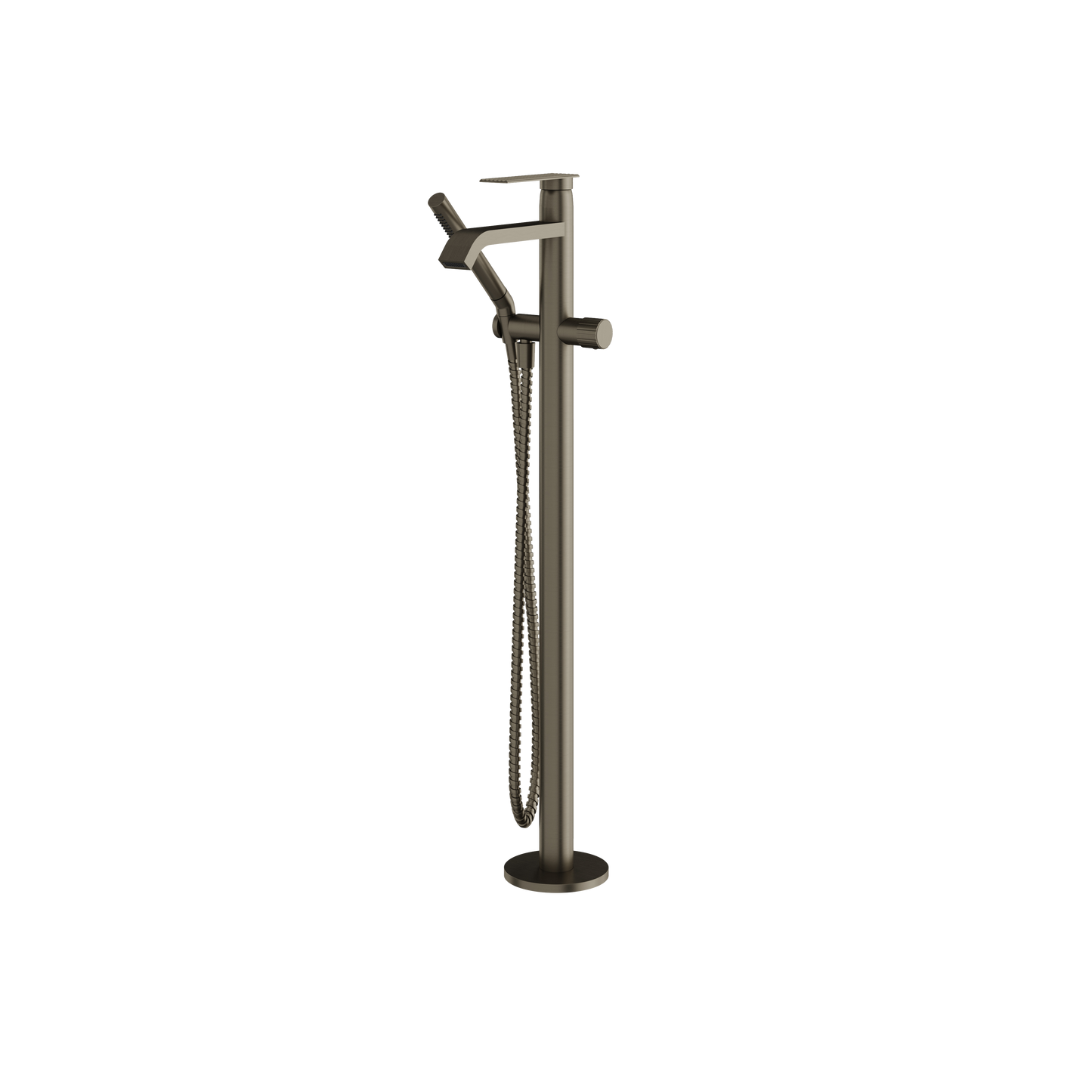 FLOORMOUNT TUB FILLER WITH HANDSHOWER