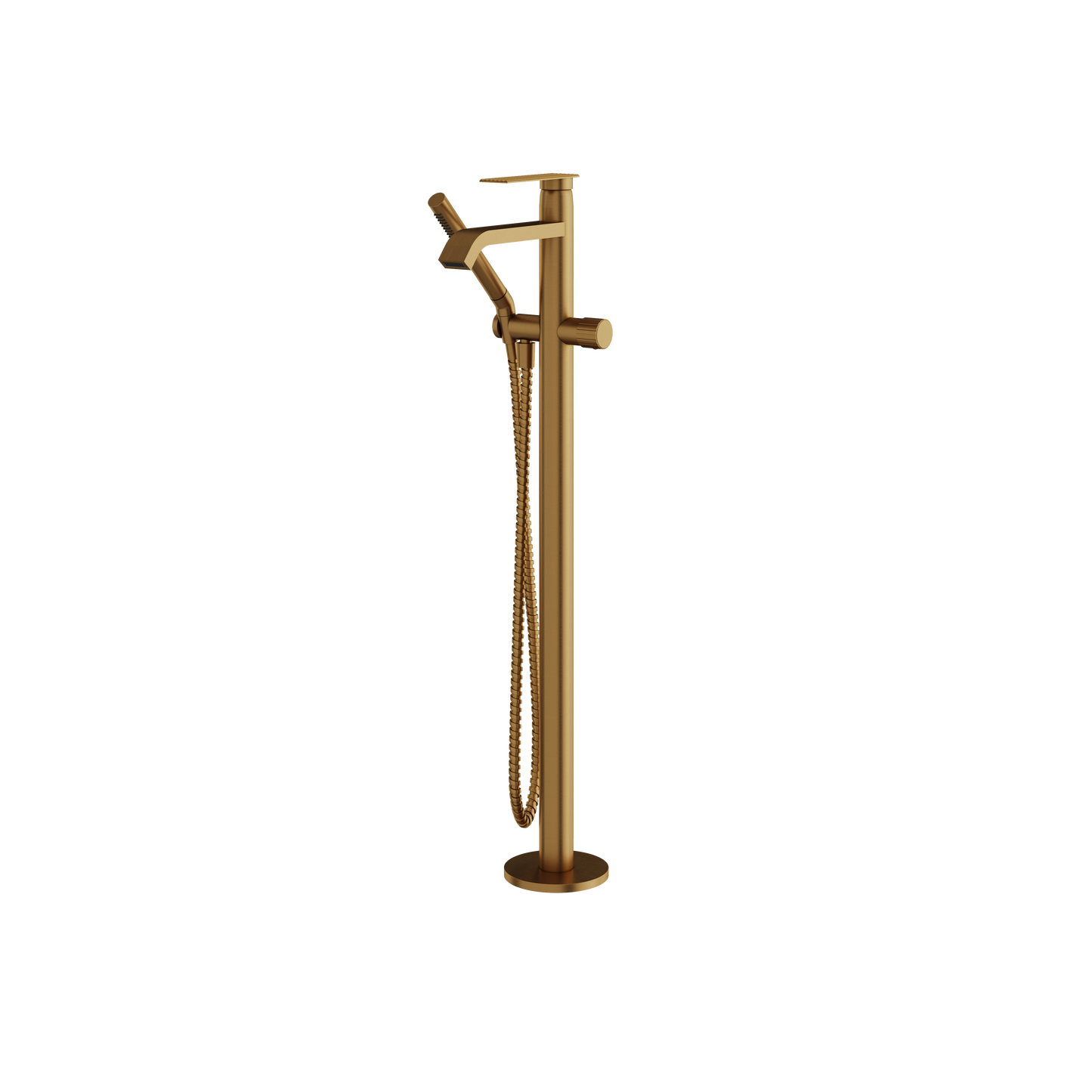 FLOORMOUNT TUB FILLER WITH HANDSHOWER
