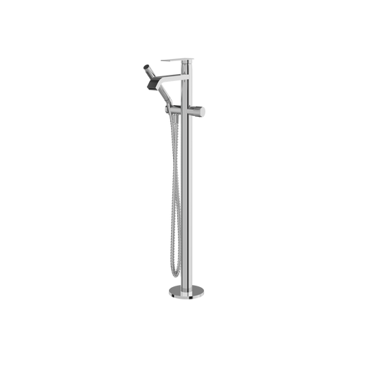 FLOORMOUNT TUB FILLER WITH HANDSHOWER