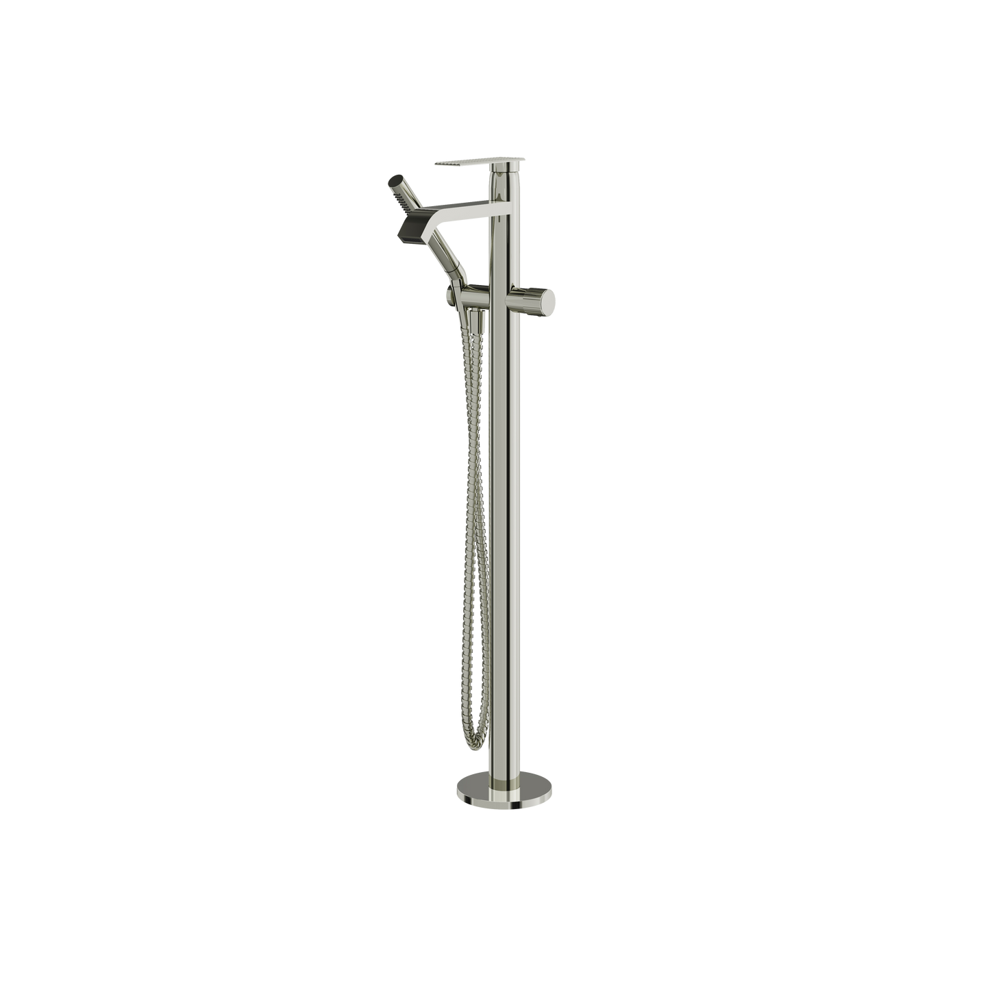 FLOORMOUNT TUB FILLER WITH HANDSHOWER