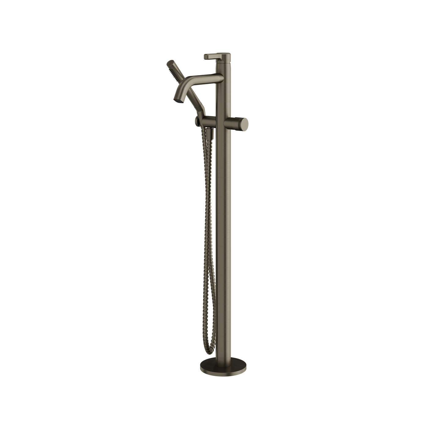FLOORMOUNT TUB FILLER WITH HANDSHOWER