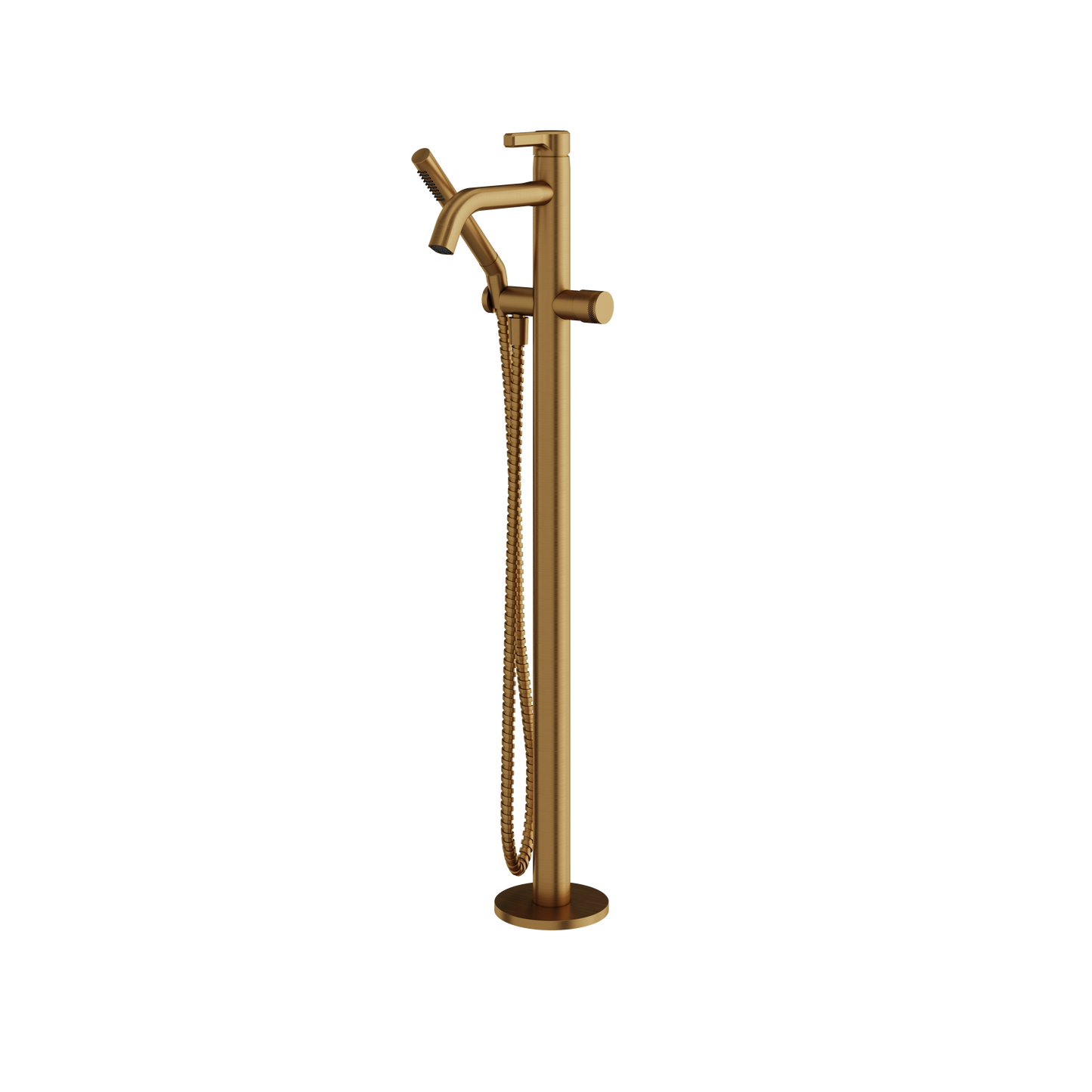 FLOORMOUNT TUB FILLER WITH HANDSHOWER