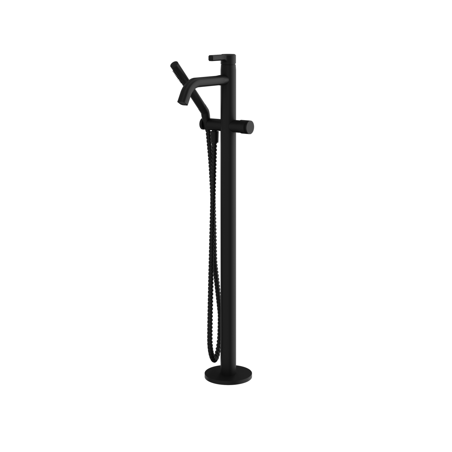 FLOORMOUNT TUB FILLER WITH HANDSHOWER