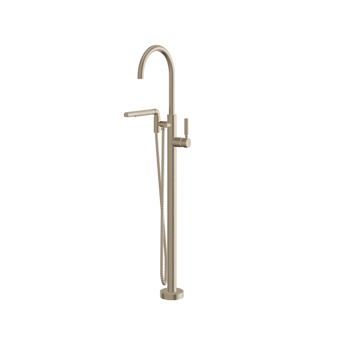ARIA FLOORMOUNT TUB FILLER WITH HANDSHOWER
