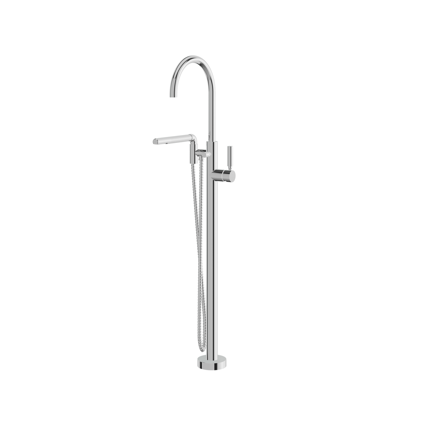 ARIA FLOORMOUNT TUB FILLER WITH HANDSHOWER