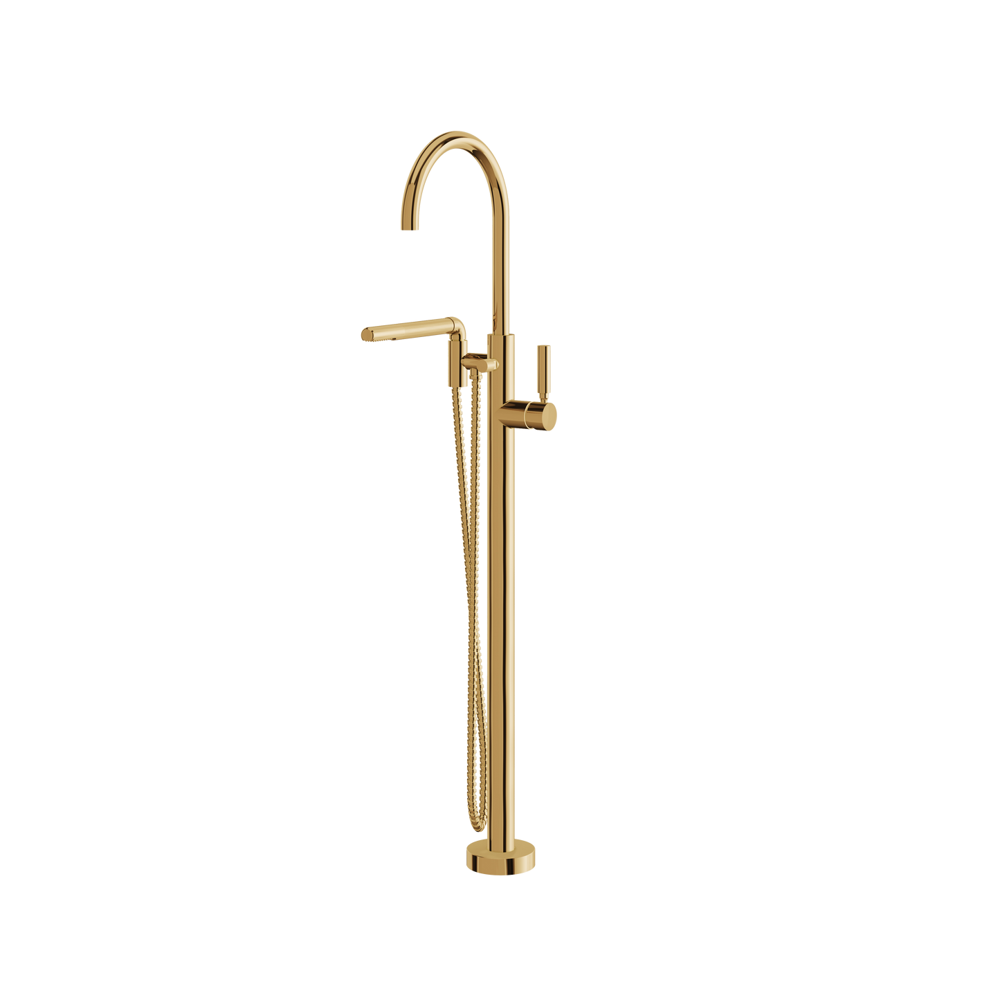 ARIA FLOORMOUNT TUB FILLER WITH HANDSHOWER