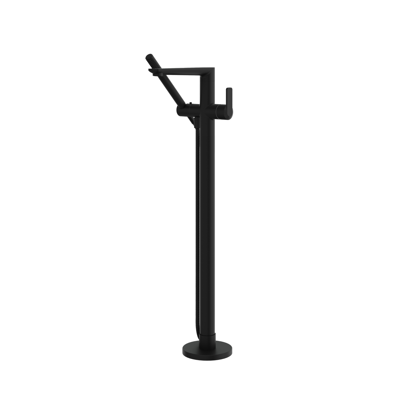 FLOORMOUNT TUB FILLER WITH HANDSHOWER