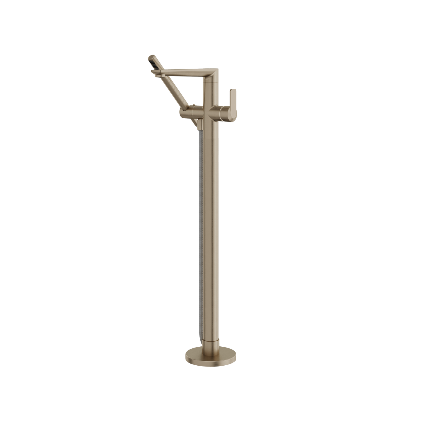 FLOORMOUNT TUB FILLER WITH HANDSHOWER