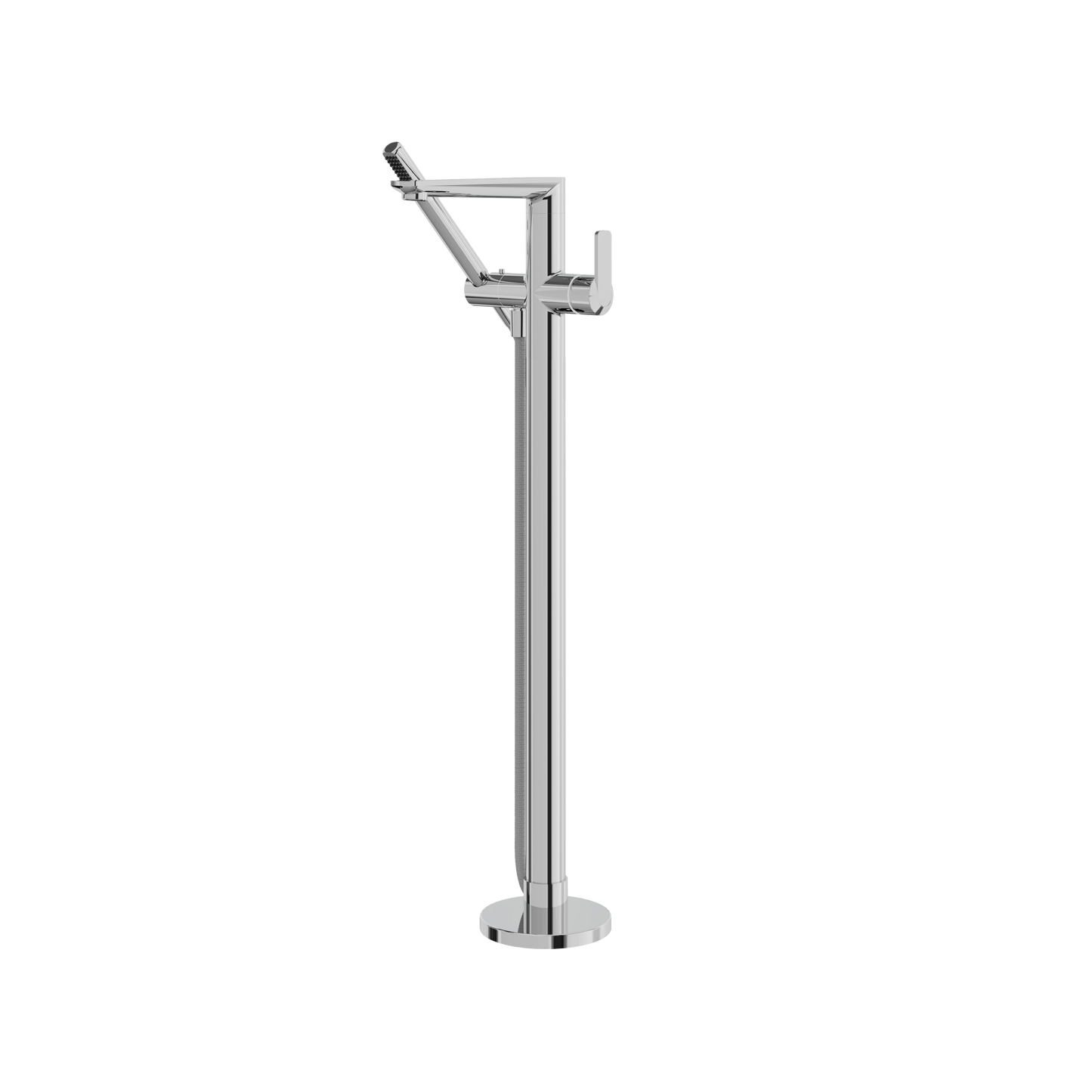 FLOORMOUNT TUB FILLER WITH HANDSHOWER