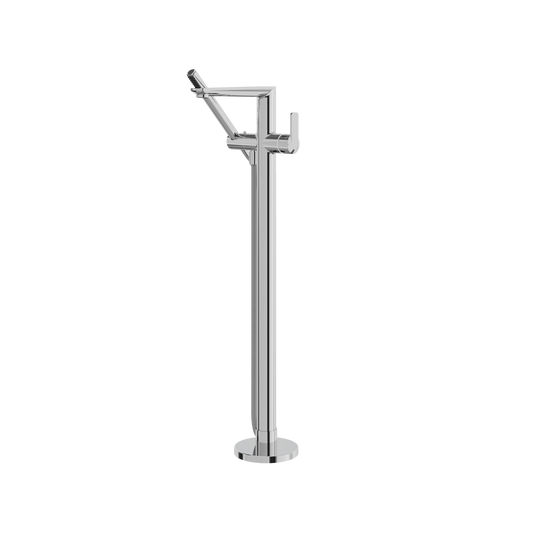FLOORMOUNT TUB FILLER WITH HANDSHOWER
