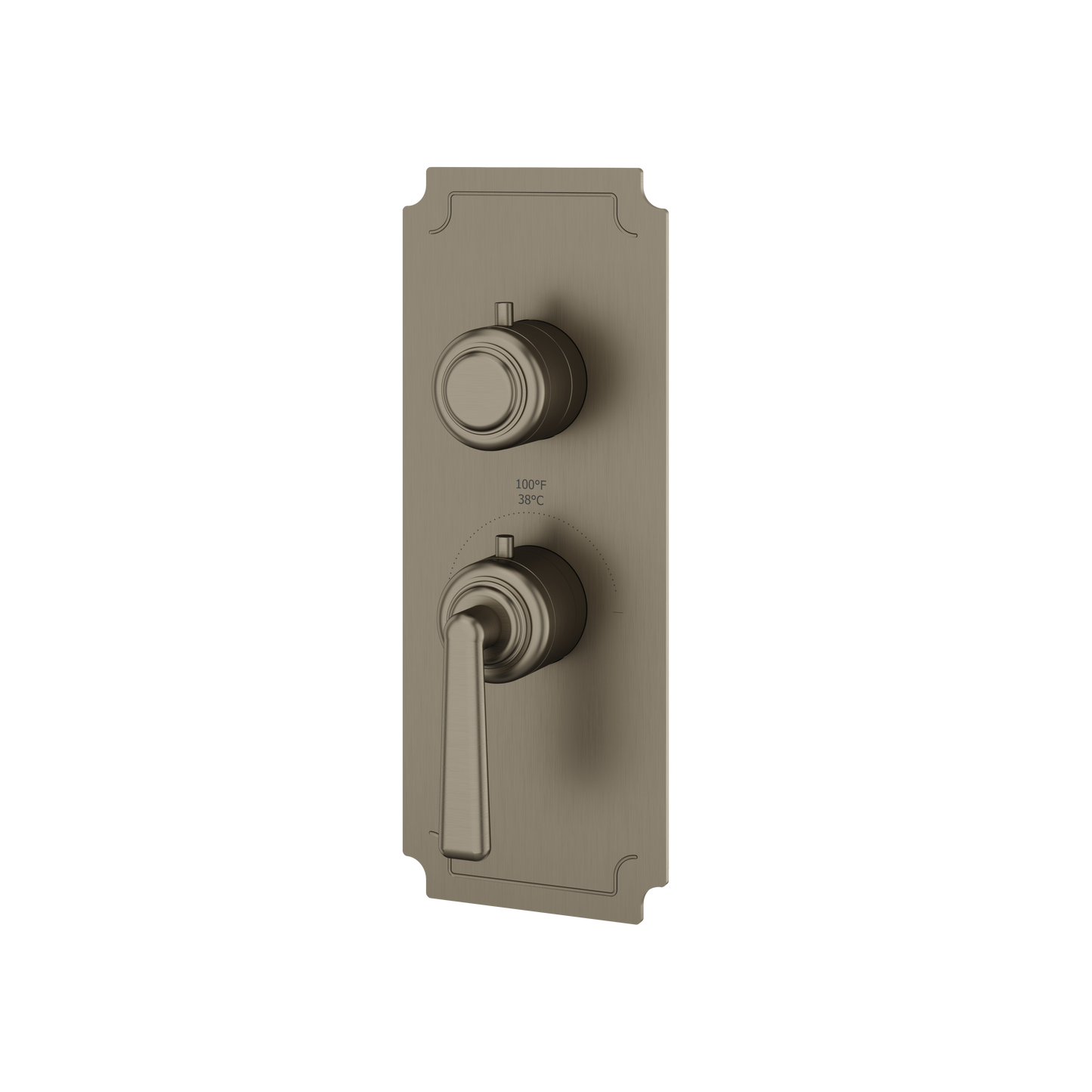 ROUND TRIM SET FOR 1 SHUT-OFF THERMOSTATIC VALVE