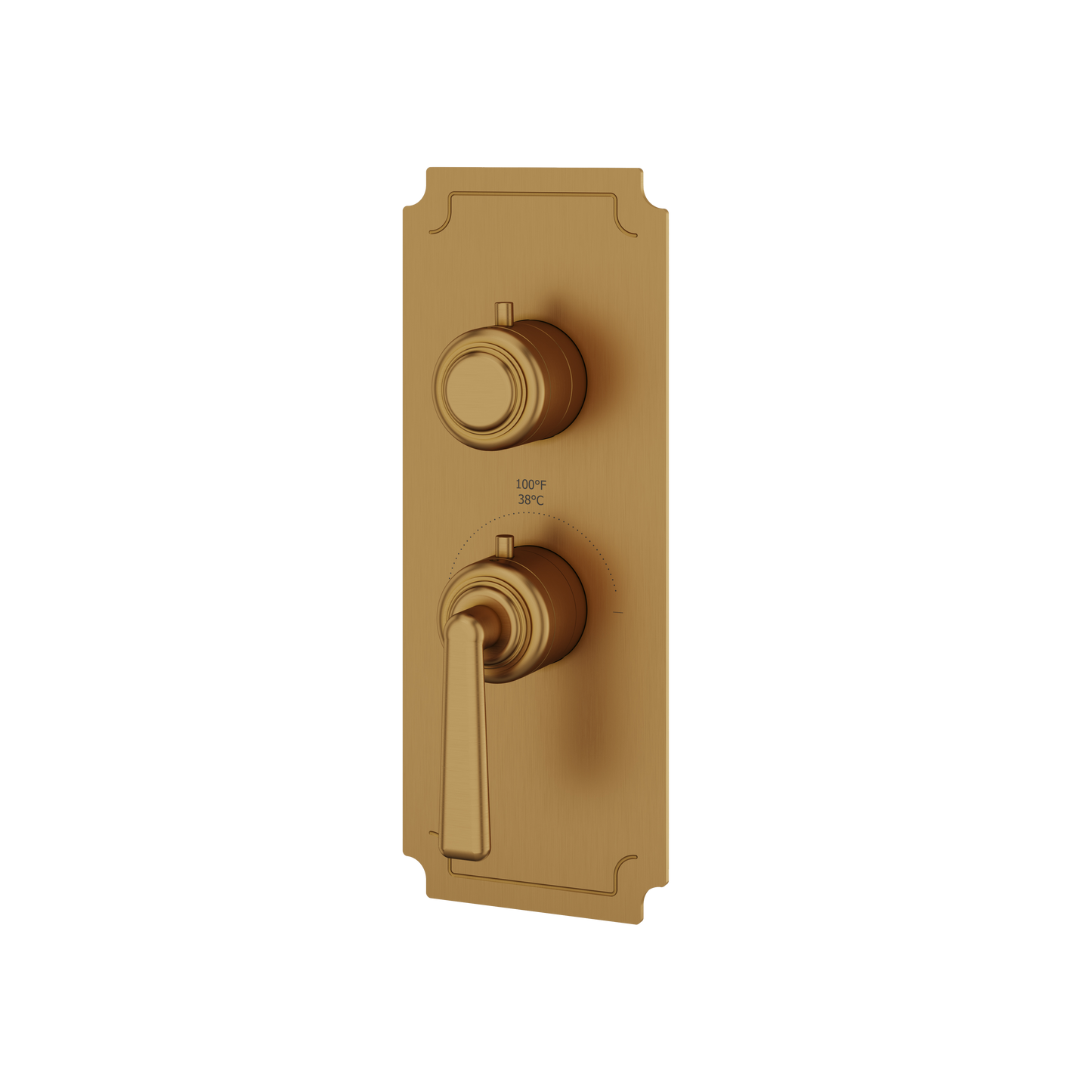 ROUND TRIM SET FOR 1 SHUT-OFF THERMOSTATIC VALVE