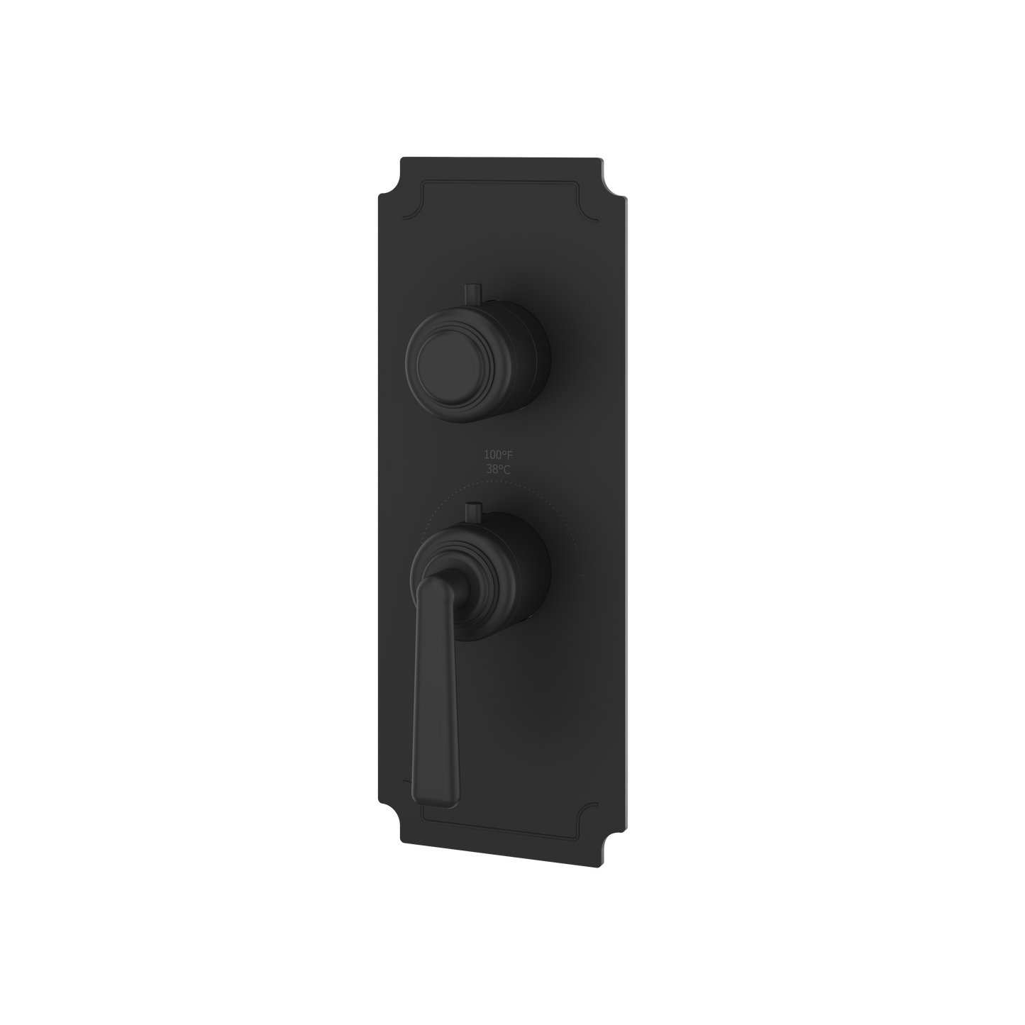 ROUND TRIM SET FOR 1 SHUT-OFF THERMOSTATIC VALVE