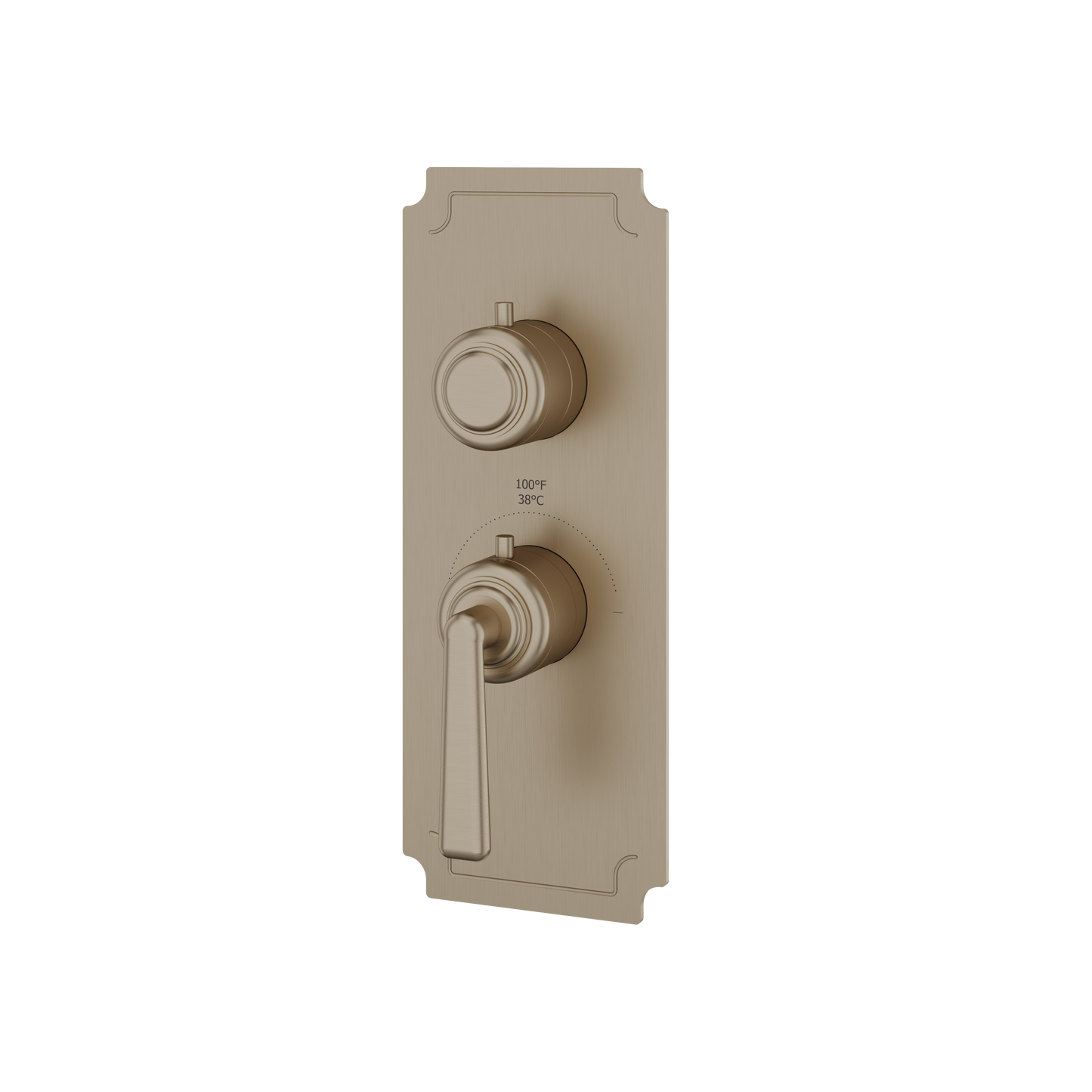 ROUND TRIM SET FOR 1 SHUT-OFF THERMOSTATIC VALVE
