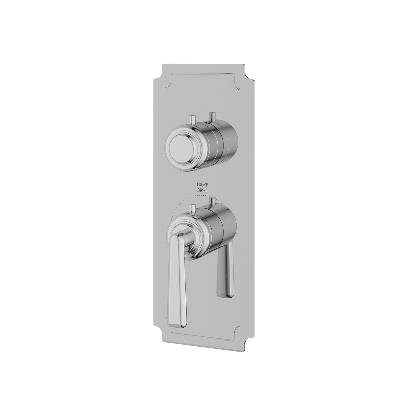ROUND TRIM SET FOR 1 SHUT-OFF THERMOSTATIC VALVE