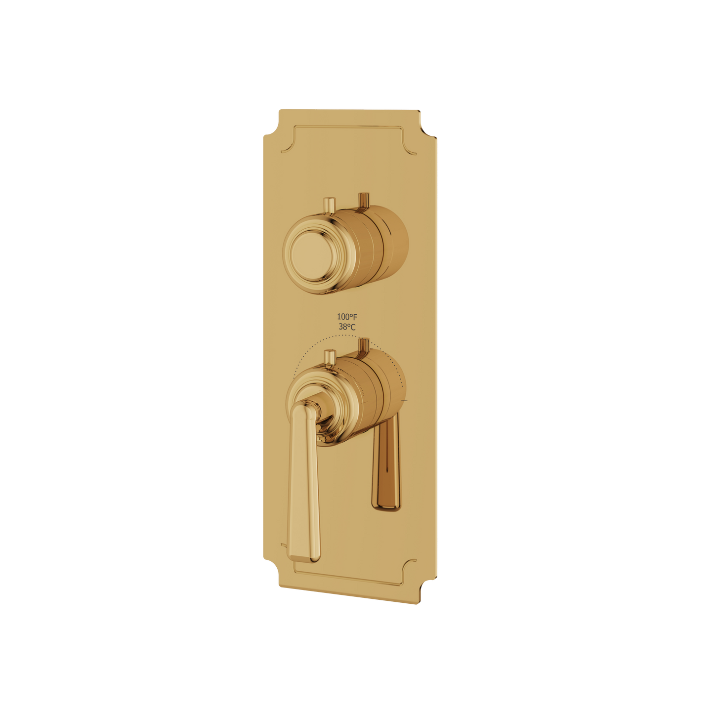 ROUND TRIM SET FOR 1 SHUT-OFF THERMOSTATIC VALVE