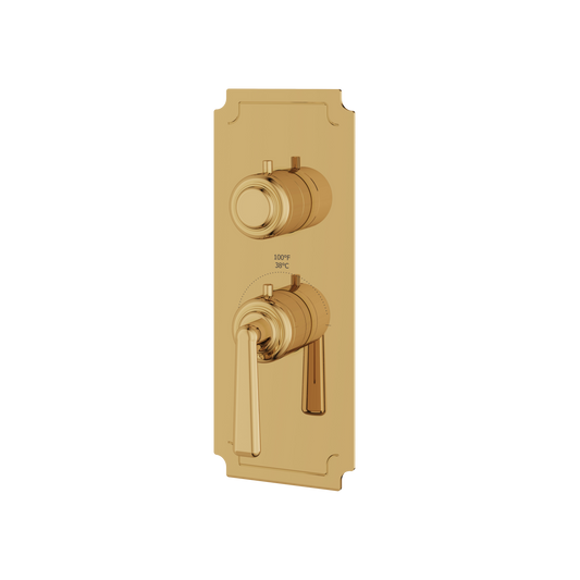 ROUND TRIM SET FOR 1 SHUT-OFF THERMOSTATIC VALVE