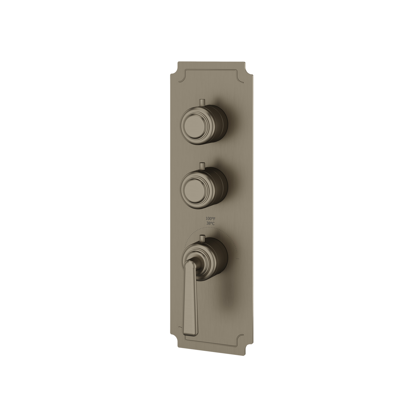 ROUND TRIM SET FOR 2 SHUT-OFF THERMOSTATIC VALVE